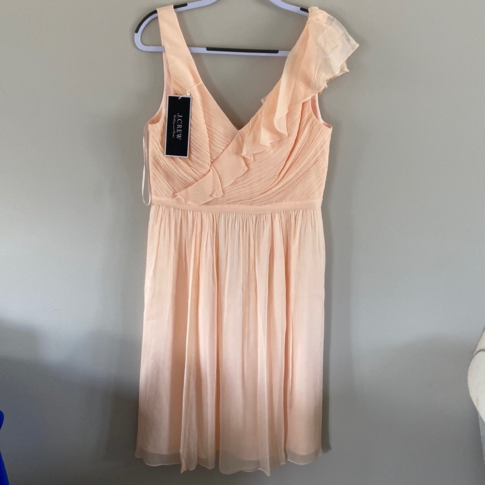 J Crew Silk Peach Dress size 10
